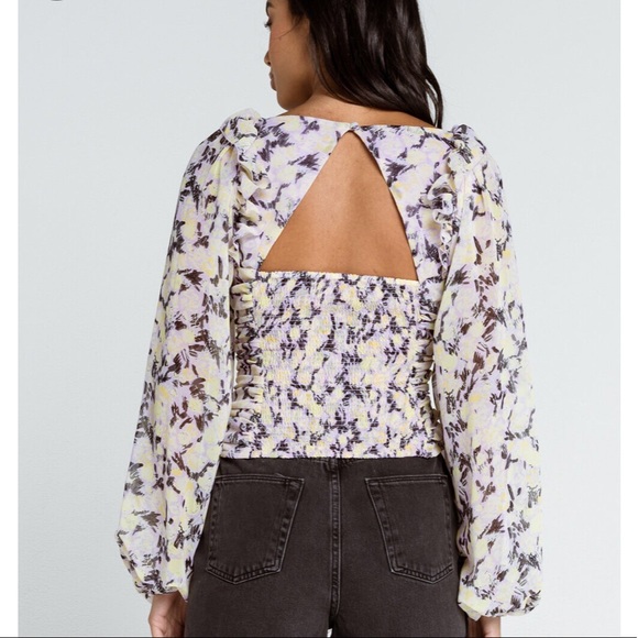 NWT Free People Mabel Printed Blouse - Picture 2 of 7